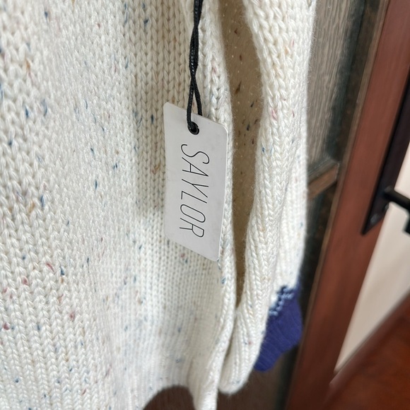 Anthropologie Saylor
Rainbow Balloon-Sleeve Intarsia Sweater size Large NWT - Picture 10 of 13